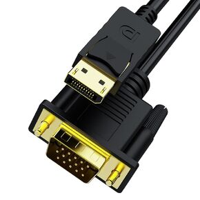 MAGICLULU Vga Adapter Cable with Gold-Plated Connectors and Shielding Stable Latch Connection Plug and Play Video Converter Cord for Laptop Projector Monitor HDTV in Kuwait