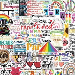 50PCS Paraprofessional Stickers para Sticker Back to School Stickers Teacher Day Sticker Paraprofessional Appreciation Gifts Water Bottle Laptop in Kuwait
