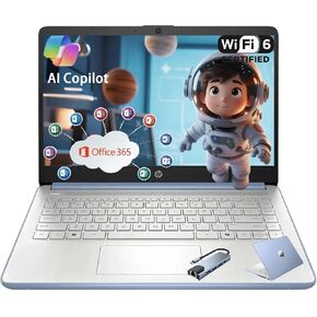 HP Stream 14 Laptop for Student Business, Microsoft Office 365, 8GB RAM, 128GB UFS, Copilot AI, Intel N150 (Quad-core), Wi-Fi 6, Bluetooth 5.4, Windows 11 S, Rose Gold, with Hub in Kuwait