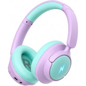 Qozybuds Active Noise Cancelling Wireless Kids Headphones, Kids Bluetooth 6.0 Headphones, Safe Volume 94dBA Headphones for Kids, 100H Playtime, Type C Fast Charging, LED for iPad, School, Travel in Kuwait