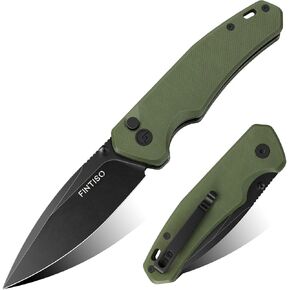 FINTISO 3" 14C28N Steel EDC Pocket Knife G10 Handle Folding Knife in Kuwait