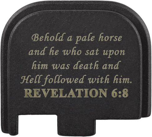 NDZ Performance Slide Cover Back Plate for Glock 43 43X 48, Black Anodized Aluminum with Color Filled Laser Engraved Images, Made in USA – Choose Image & Color Fill in Kuwait