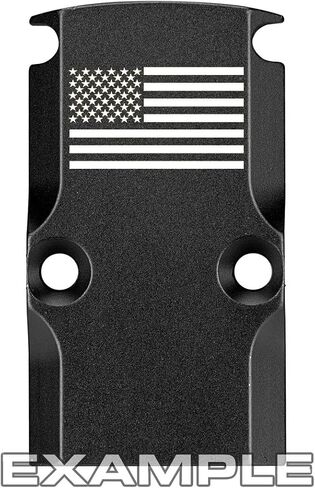 NDZ Performance Optic RMR Cover Plate for Glock Gen 1-5 fits Trijicon Slide Cuts & Holosun 407C / 507C Laser Engraved Anodized Aluminum in Red - Choose Design in Kuwait