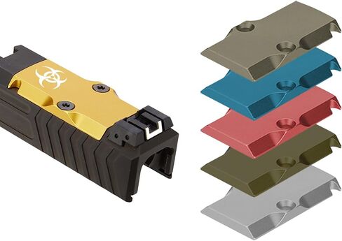 NDZ Performance Optic RMR Cover Plate for Glock Gen 1-5 fits Trijicon Slide Cuts & Holosun 407C / 507C Laser Engraved Anodized Aluminum in Red - Choose Design in Kuwait