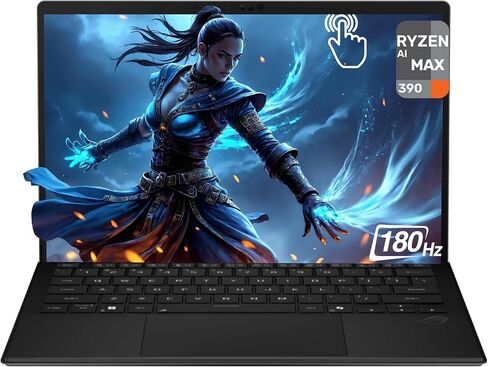 Asus ROG Flow Z13 2-in-1 Gaming Laptop, AMD Ryzen AI MAX 390, 32 GB LPDDR5x RAM, 2 TB PCIe SSD, 13.4'' 2.5K (2560x1600) 180Hz Touchscreen, AMD Radeon Graphics, 1-Zone RGB Keyboard, W11 Home, Off Black in Kuwait