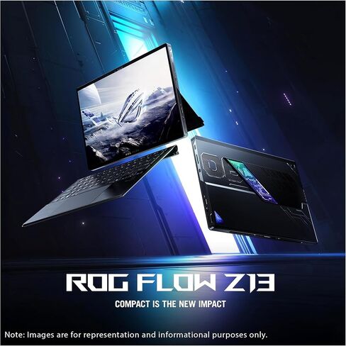 Asus ROG Flow Z13 2-in-1 Gaming Laptop, AMD Ryzen AI MAX 390, 32 GB LPDDR5x RAM, 2 TB PCIe SSD, 13.4'' 2.5K (2560x1600) 180Hz Touchscreen, AMD Radeon Graphics, 1-Zone RGB Keyboard, W11 Home, Off Black in Kuwait