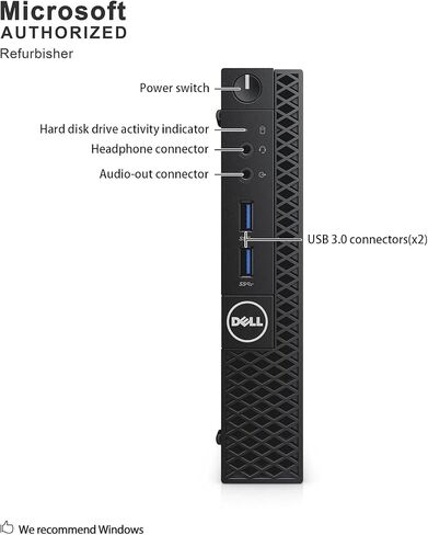 Dell 3060 Optiplex Micro Desktop Computer, Intel 8th Gen Core 8100T Renewed in Kuwait
