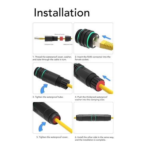 RJ45 Coupler, Female to Female Ethernet Extender Adapter, LAN Cable Connector for Cat 5 Cat 6 Network Connection in Kuwait