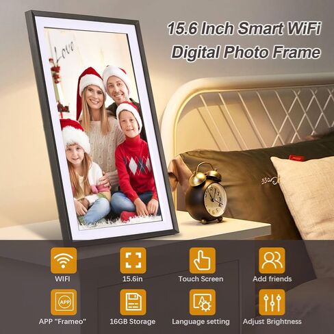 WiFi Digital Photo Frame, 15.6-Inch 1920x1080 Touchscreen (US in Kuwait