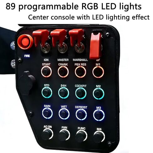Multi-function 22 Programmable Buttons USB Simulation Racing Center Control For Logitech G27/G29/G920/G923 RS50/G Pro Steering Wheel; PC Button Box For PXN V99/ V10 Pro/V12 LITE/VD4 VD6 VD10 Truck ETS2 Hub in Kuwait