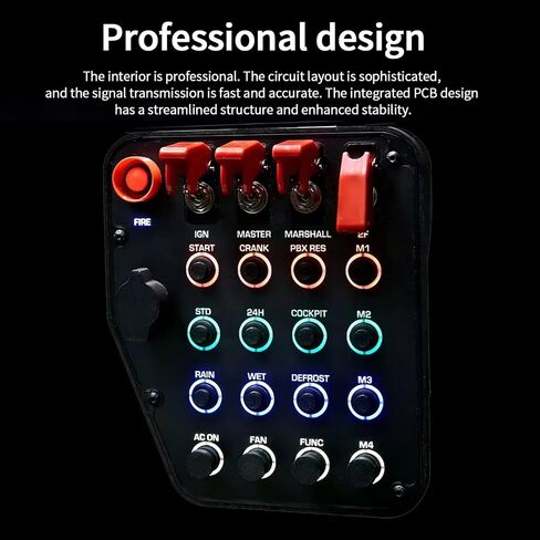 Multi-function 22 Programmable Buttons USB Simulation Racing Center Control For Logitech G27/G29/G920/G923 RS50/G Pro Steering Wheel; PC Button Box For PXN V99/ V10 Pro/V12 LITE/VD4 VD6 VD10 Truck ETS2 Hub in Kuwait