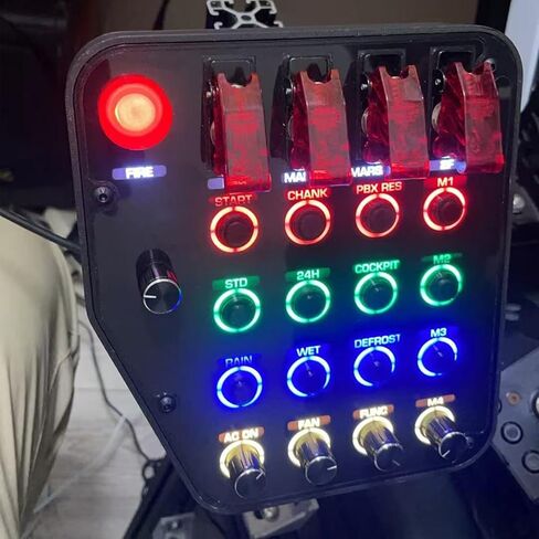 Multi-function 22 Programmable Buttons USB Simulation Racing Center Control For Logitech G27/G29/G920/G923 RS50/G Pro Steering Wheel; PC Button Box For PXN V99/ V10 Pro/V12 LITE/VD4 VD6 VD10 Truck ETS2 Hub in Kuwait