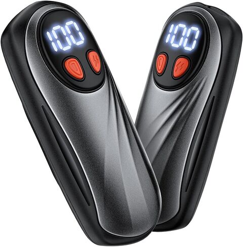 Hand Warmers Rechargeable 2 Pack, 6000mAh Electric Hand Warmers, 5-Level Heating with Battery Display, Reusable Portable Pocket Heater, Gifts for Christmas, Outdoor, Golf, Travel, Hunting, Camping in Saudi Arabia