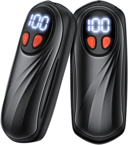 Hand Warmers Rechargeable 2 Pack, 6000mAh Electric Hand Warmers, 5-Level Heating with Battery Display, Reusable Portable Pocket Heater, Gifts for Christmas, Outdoor, Golf, Travel, Hunting, Camping in Saudi Arabia