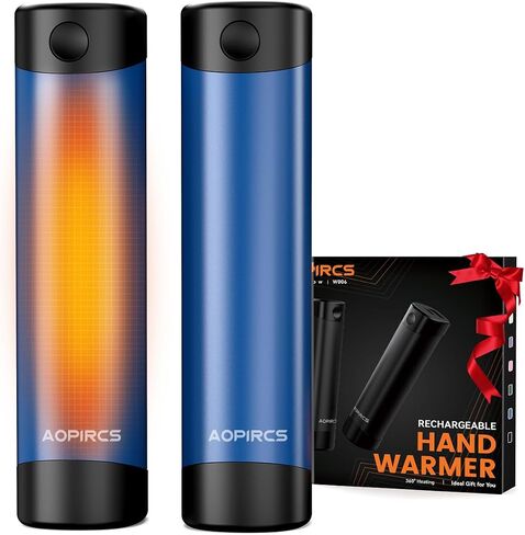 Rechargeable Hand Warmers - 2 Pack Electric Pocket Warmer, 360° Heating, 2X 5000mAh 18Hrs Long Last, 3 Settings - Camping Essentials, Hunting Gear, Christmas Stocking Stuffers, Gifts for Men, Women in Kuwait