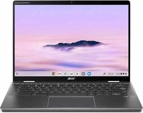 Acer Chromebook 2-in-1 Plus Spin 714 with Google AI – 14" WUXGA (1920 x 1200) Touch | Intel Core Ultra 5 115U | 8GB LPDDR5 512GB SSD | Wi-Fi6E | Chrome OS | Steel Gray | w/2TB USB Drive, W/GaLiMu in Kuwait