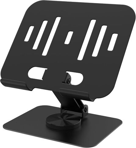Metal Tablet Stand for iPad Pro, Adjustable 360° Rotation, Black in Kuwait