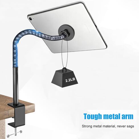 Magnetic Tablet Mount for Desk, Gooseneck Tablet Arm iPad Desk Holder, Flexible Magnet iPad Arm Mount for Magsafe, iPad Pro/Air/Mini, Galaxy Tabs, All 4.7"-13.5" Tablets and Phones in Kuwait
