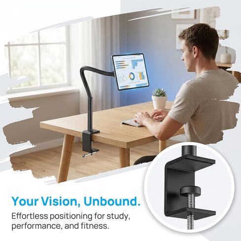 Magnetic Tablet Mount for Desk, Gooseneck Tablet Arm iPad Desk Holder, Flexible Magnet iPad Arm Mount for Magsafe, iPad Pro/Air/Mini, Galaxy Tabs, All 4.7"-13.5" Tablets and Phones in Kuwait