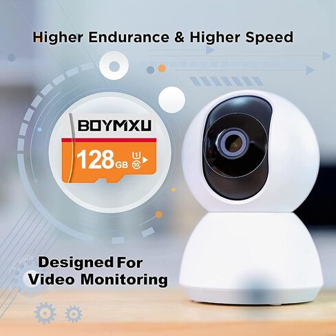 128GB BOYMXU TF Card with Adapter,High Speed Memory Card Class 10 TF Card Memory Card for Phone Camera Computer-Orange in Kuwait