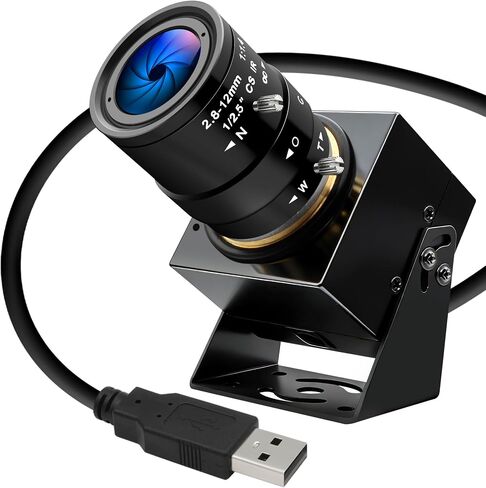 High Speed USB Camera 1080P@30fps 720P@60fps 480P@120fps 10X Manual Zoom Lens, UVC Plug and Play Security Webcam for Lightburn, Laser Engraving,3D Printer Compatible with Windows Linux Mac OS in Kuwait