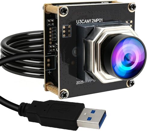 ELP High Speed USB3.0 Autofocus Fisheye Camera Module, 1080P/230fps, 4K/60fps, 12MP/30fps, Mini UVC USB3.0/2.0 Lightburn Cameras for Windows, Linux, Mac, Pi, Wide Angle Webcam for PC Jetson Nano in Kuwait