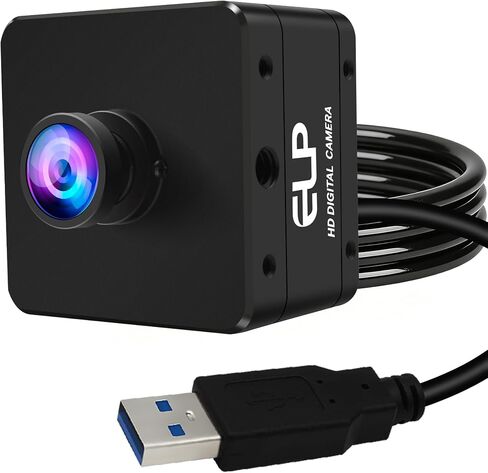 ELP 5mp 60fps Global Shutter USB3.0 Camera Wide Angle 120degree Webcam for Computer Mini UVC USB3.0/2.0 PC Camera for Laptop High Speed Lightburn Cameras for Windows, Linux, Mac, Pi, Jetson Nano in Kuwait