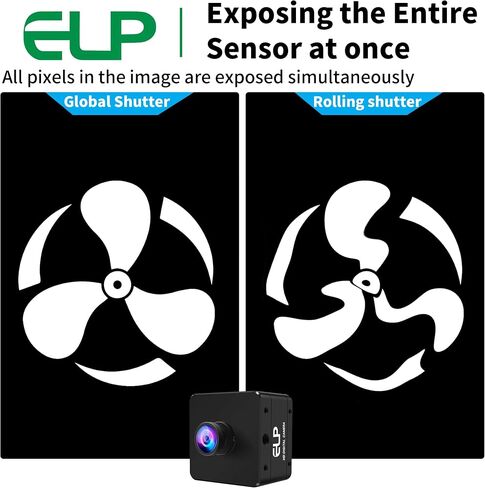 ELP 5mp 60fps Global Shutter USB3.0 Camera Wide Angle 120degree Webcam for Computer Mini UVC USB3.0/2.0 PC Camera for Laptop High Speed Lightburn Cameras for Windows, Linux, Mac, Pi, Jetson Nano in Kuwait