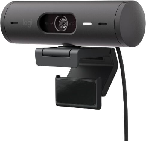 Logitech Brio 501 Full HD Webcam with Auto Light Correction,Show Mode, Dual Noise Reduction Mics, Privacy Cover, Works with Microsoft Teams, Google Meet, Zoom, USB-C Cable - Black in Kuwait