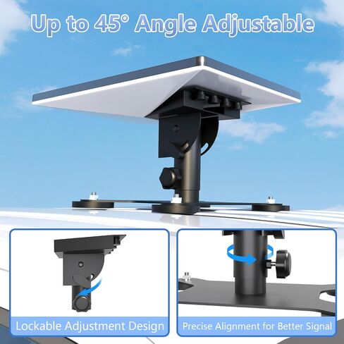 Starlink Mini Mount, 200lbs Magnetic Base, 45° Adjustable Bracket | Stainless Steel Outdoor Mount for RV, Car, Boat & Truck, Lockable Design, Compatible with Starlink Mini Accessories in Kuwait