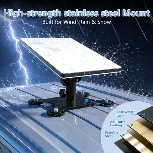 Starlink Mini Mount, 200lbs Magnetic Base, 45° Adjustable Bracket | Stainless Steel Outdoor Mount for RV, Car, Boat & Truck, Lockable Design, Compatible with Starlink Mini Accessories in Kuwait