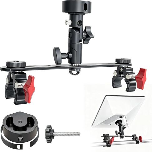 Starlink Mini Mount, Dual-Clamp Pole Mount Kit, Aluminum Alloy Mounting Bracket for RV Ladder, Roof Rack, Pole and Outdoor Setup, 1/4"-20 Thread for Camping, Van and Boat in Kuwait