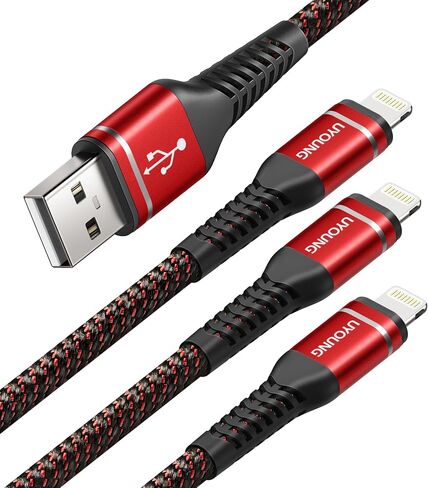 USB to Lightning Cable [Apple MFi Certified] iPhone Charger Cord 10FT 3Pack in Kuwait