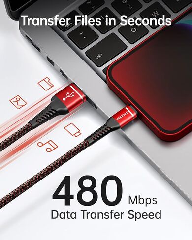 USB to Lightning Cable [Apple MFi Certified] iPhone Charger Cord 10FT 3Pack in Kuwait