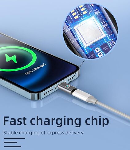 27W USB C Female to Lightning Male Adapter Pack of 3 for iPhone 14 13 Fast Charging Cable Jack Charging Connector for ipad Type C File Transfer Photo Phone Tablet Device in Kuwait