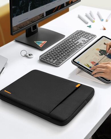 tomtoc 360° Sleeve for 13" iPad Air M4-M2 & Pro 13"/12.9" (w/Magic Keyboard) + Water-Resistant Organizer for Cords, Phone, Cables, Airpods, USB – Tablet Case & Tech Pouch Bundle in Kuwait