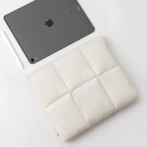 Comfyable Puffy 9-11 Inch Tablet Sleeve Compatible for 11 Inch iPad Pro M4, iPad Air M3 2025 with Magic Keyboard, Quilted Puffer Tablet Carrying Case for Women Men, Rice in Kuwait