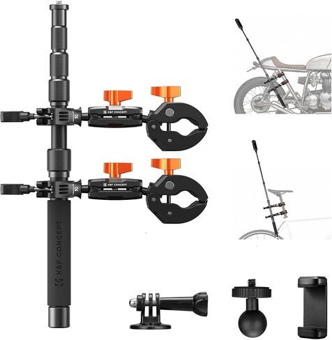 K&F CONCEPT Motorcycle Clamp Mount Set Compatible with Insta360 in Kuwait