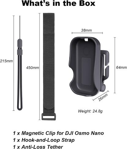 Magnetic Hat and Backpack Clip Mount for DJI Osmo Nano Accessories in Kuwait