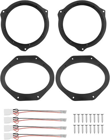 6x9 Front Door Speaker Adapter Mount Bracket & 6.5" Rear Speaker Spacer Wire Harness Kit Fit for Ford F150 2015-2024 F250 F350 F450 F550 2017-2024 in Kuwait