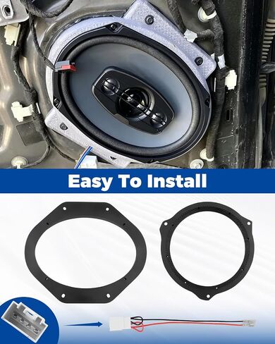 6x9 Front Door Speaker Adapter Mount Bracket & 6.5" Rear Speaker Spacer Wire Harness Kit Fit for Ford F150 2015-2024 F250 F350 F450 F550 2017-2024 in Kuwait