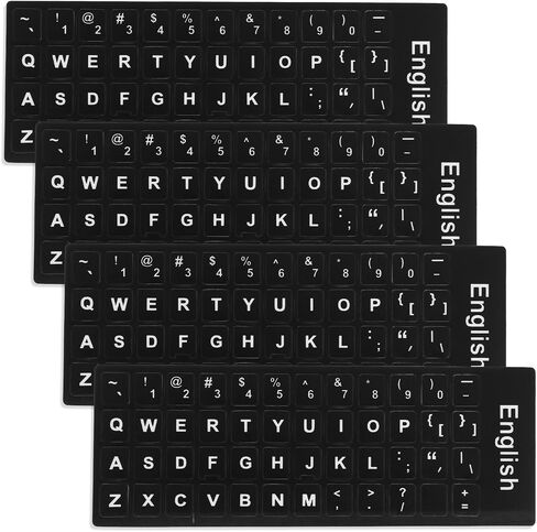 Universal Keyboard Letter Stickers, 4 Pcs English Laptop Keyboard Stickers in Kuwait