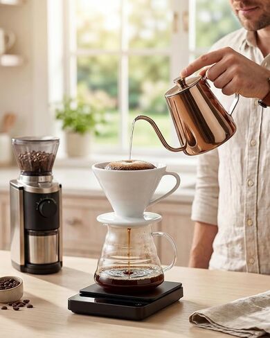 Replacement for hario V60 Ceramic Coffee Dripper, 02 White in Kuwait