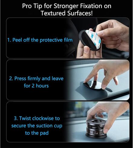 GONSIFACHA Vacuum Magnetic Suction Cup Phone Mount, 360°Adjustable Magnetic Car Phone Holder, for MagSafe Cell Phone Holders, Compatible with iPhone Android and All Smartphoness in Kuwait