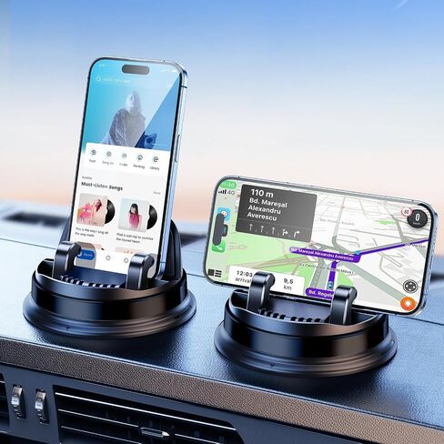Dash Cell Phone Car Mount, Multifunctional Car Dashboard Mobile Phone Holder, 360 Rotatable Non Slip Mat Universal Car Phone Stand Hands Free, Compatible with iPhone, Samsung, Google, Android in Kuwait