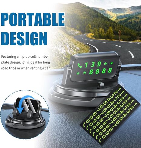 Car Phone Mount 360° Rotatable,Strong-Adhesive Cell Phone Holder for Car with Self-Locking Design/Adjustable Clamp,One-Handed Use Cars Phones Holder as Number Tag for Everyday Driving in Kuwait
