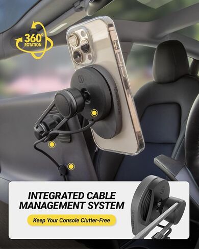 Scosche MagicMount Charge Elite Qi2 15W Wireless Magnetic Phone Holder for Car Dash, Vent & Tesla Display, Fast Charging MagSafe Car Mount Charger Compatible with MagSafe iPhone & Samsung Galaxy S25 in Kuwait