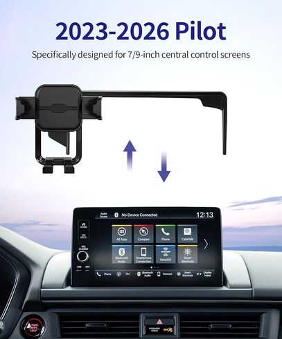 Auto Clamp Clip Car Phone Holder for Honda Pilot 2023-2026,7/9"Screen Mount in Kuwait