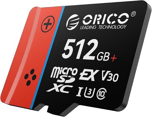 ORICO 512GB microSD Express Card, 890MB/s Read 810MB/s Write, U3 V30 A1 Memory Card for 8K Video Recording & High-Speed Burst, Compatible with Nintendo-Switch 2,Drones & Action Cameras in Kuwait