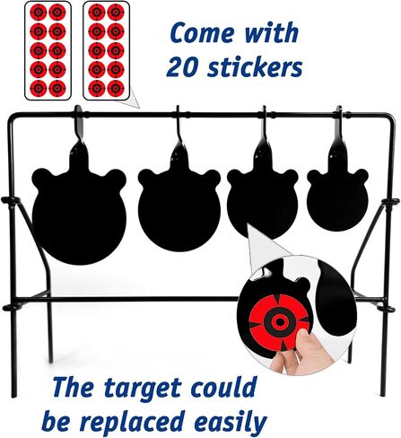 Spinner Shooting Target Auto Reset Steel Gongs Rated for .177 .20 Caliber in Kuwait
